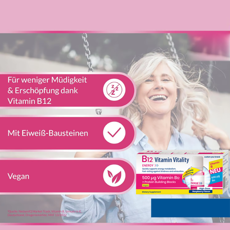 Vitamin B12 Drops Manufacturer - OEM Energy Boost Nervous System Mood Support