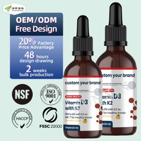 Vitamin D3 K2 Drops Factory - Private Label Liquid Bone Immunity Hair Growth