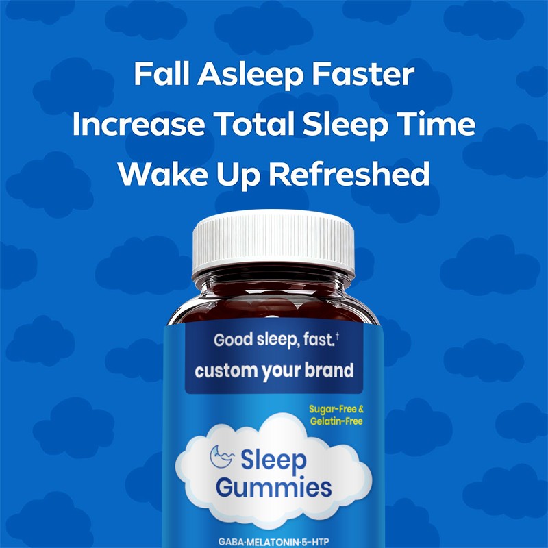 Melatonin Gummies Supplier - OEM L-theanine Tryptophan B6 B12 Ashwagandha