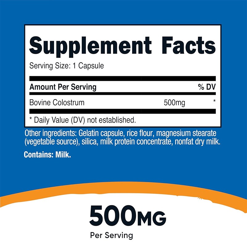 Colostrum Capsules Manufacturer - Food Supplement Gut Health Bovine Goat