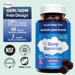 Melatonin Gummies Supplier - OEM L-theanine Tryptophan B6 B12 Ashwagandha