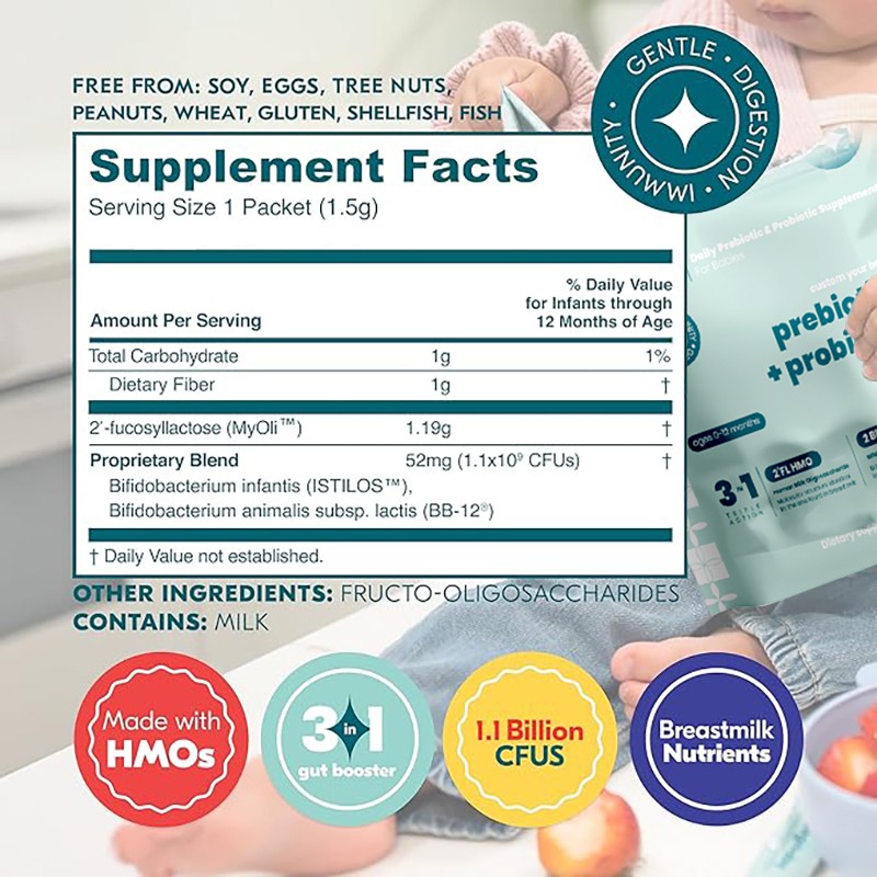 Probiotics Powder Manufacturer - Unflavored HMOs 0-12 Months Baby Prebiotics