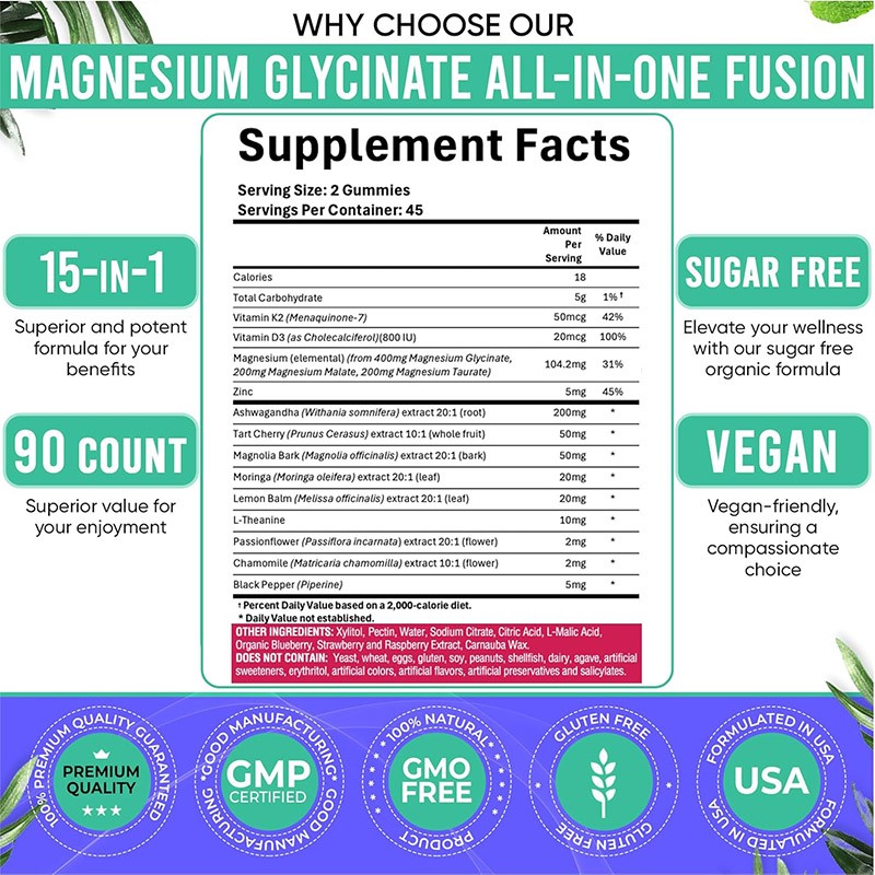 Magnesium Gummies Factory - OEM Supplement Citrate Oxide Glycinate Gummy