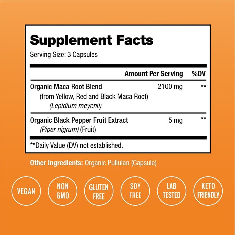 Men Energy Capsules Supplier - OEM Herbal Fertility Booster Maca Dietary