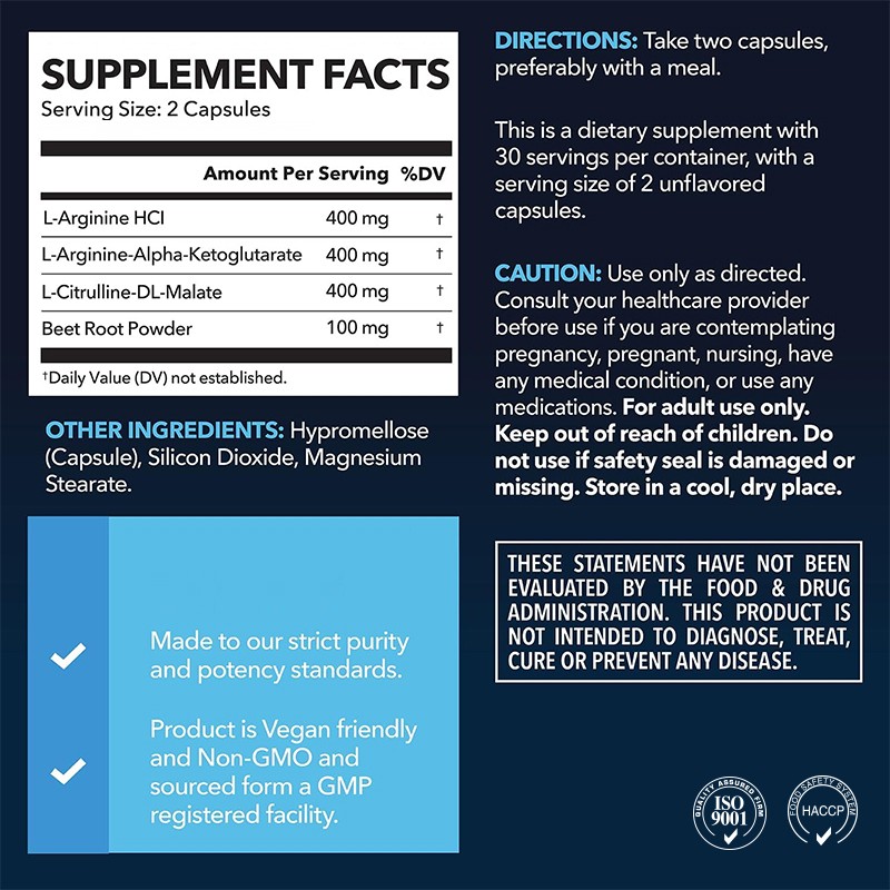 Nitric Oxide Capsules Supplier - Healthcare Male Strength Energy 60 Capsules