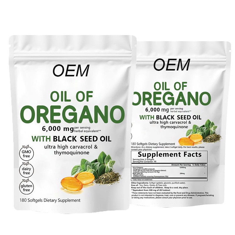 Oregano Softgels Factory - Antioxidant Immune Plant Based