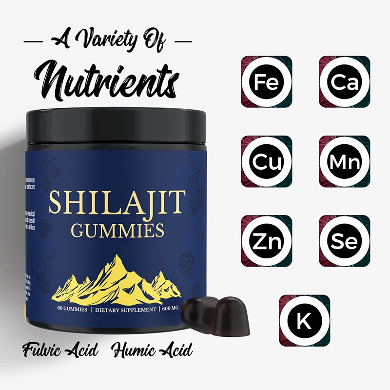 Shilajit Gummies Manufacturer - Organic Flavor Energy Mood