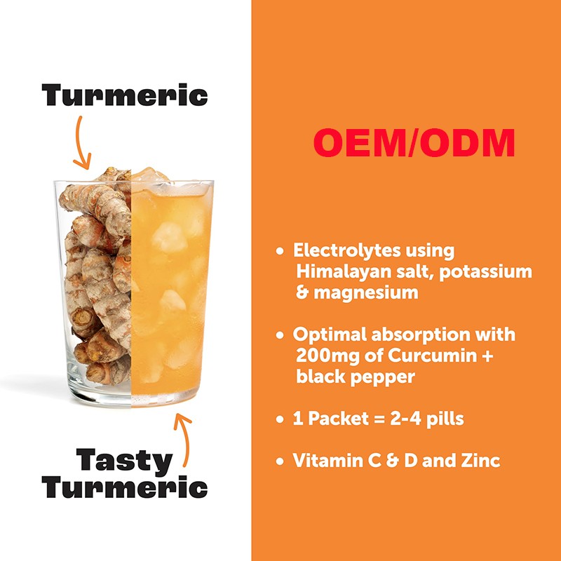 Electrolyte Drink Mix Manufacturer - Turmeric Hydrate Powder Packets