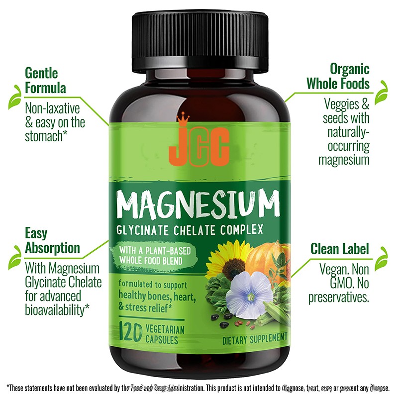 Magnesium Capsules Supplier - Glycinate Bone Muscles Energy