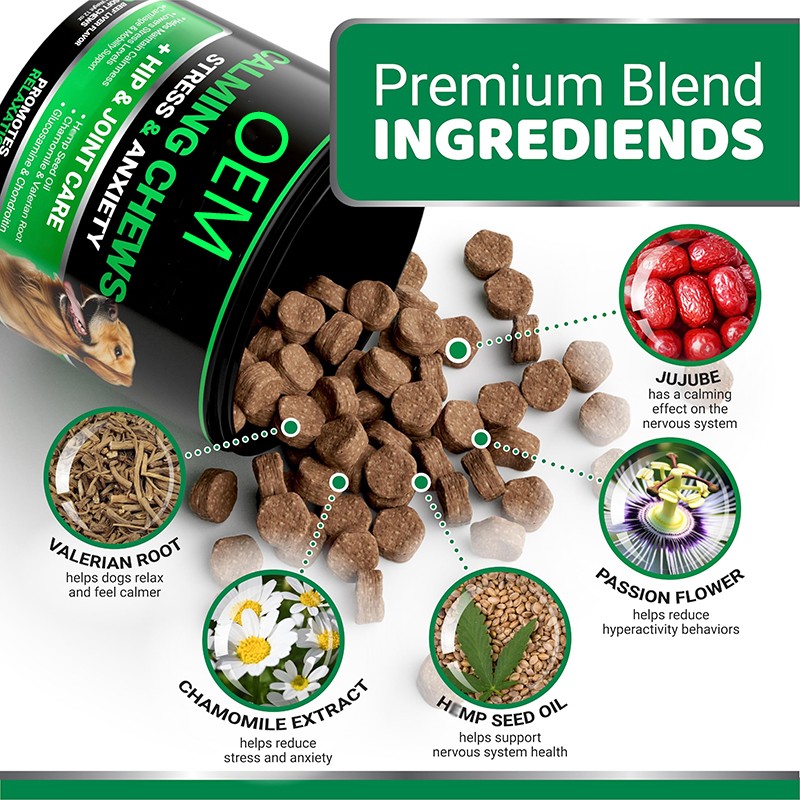 Dog Calming Chews Manufacturer - Stress Relief Joint Health Supplement