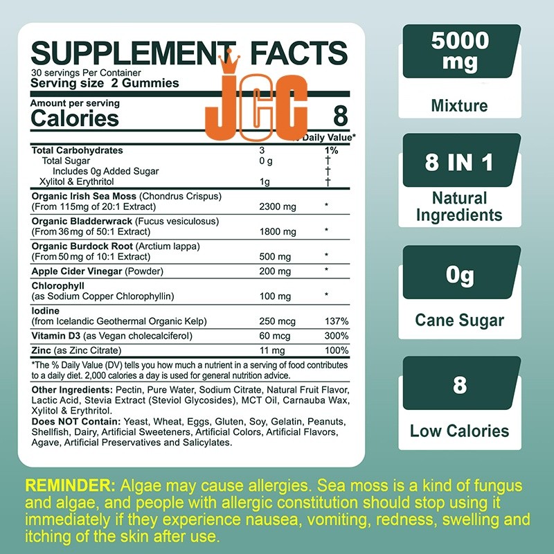 Irish Seamoss Gummies Factory - Organic Bladderwrack Burdock Root