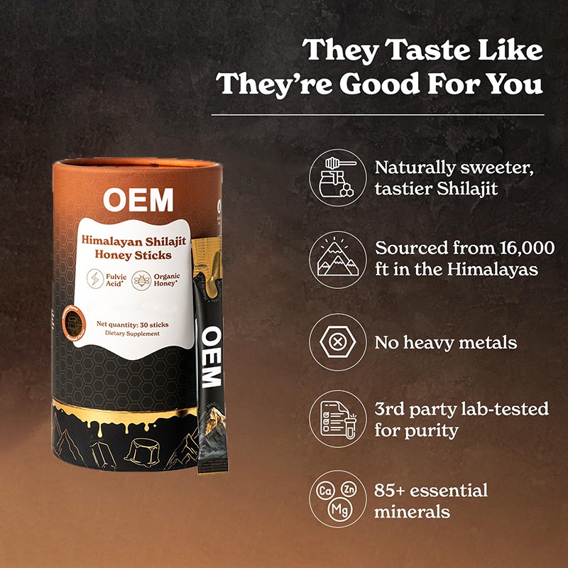 Shilajit Honey Sticks Factory - Portable Energy Immune Support
