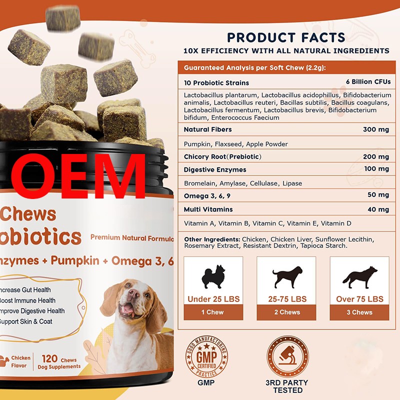 Dog Probiotic Supplement Manufacturer - Omega 3 6 9 Soft Chews
