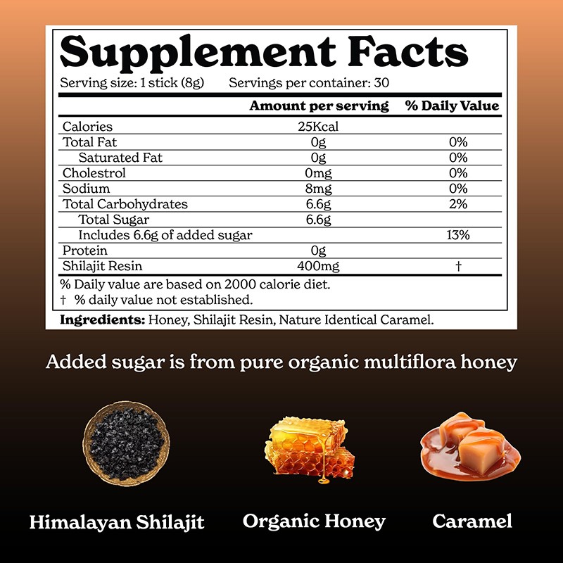 Shilajit Honey Sticks Factory - Portable Energy Immune Support