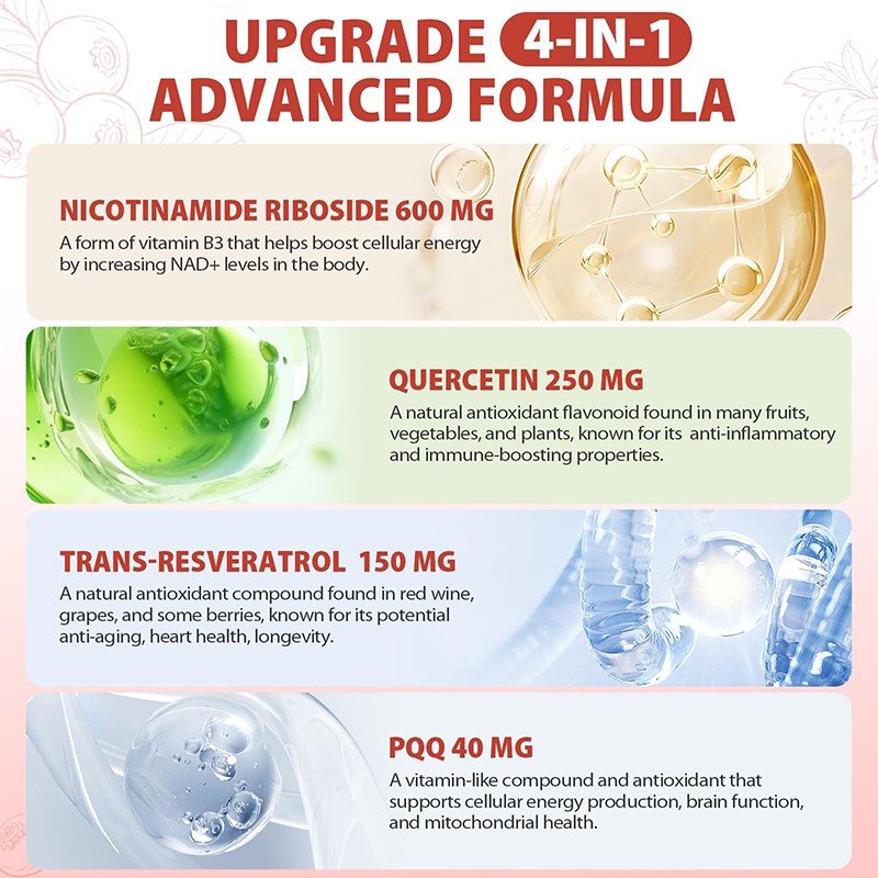 NAD Supplement Manufacturer - 1000mg Nicotinamide Riboside Resveratrol