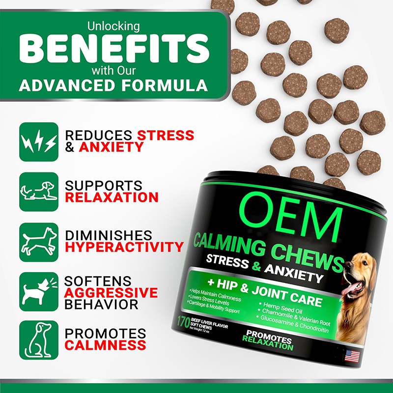 Dog Calming Chews Manufacturer - Stress Relief Joint Health Supplement