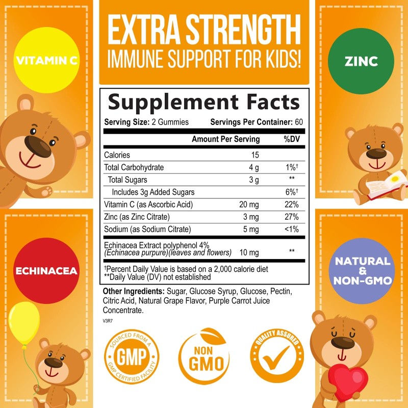 Kids Vitamins Factory - Immune Support Vitamin C Zinc