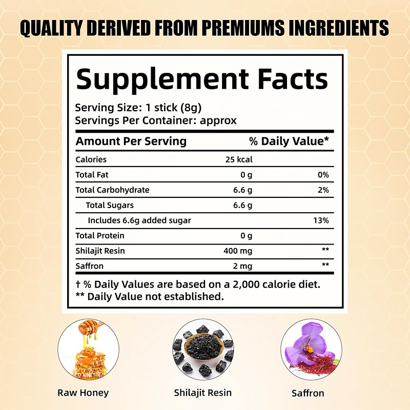 Shilajit Honey Supplier - Himalayan Immunity Organic Sticks