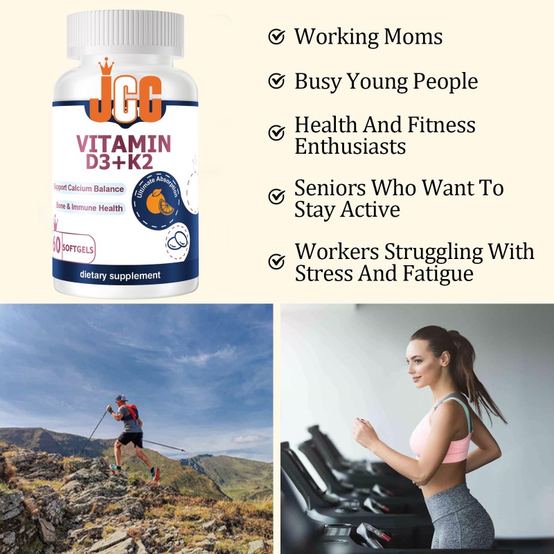 Vitamin D3 Capsules Supplier - D3+K2 Food Supplement Capsules