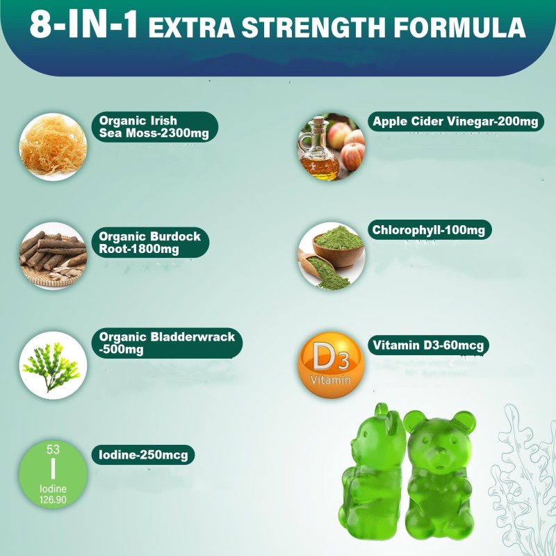 Irish Seamoss Gummies Factory - Organic Bladderwrack Burdock Root