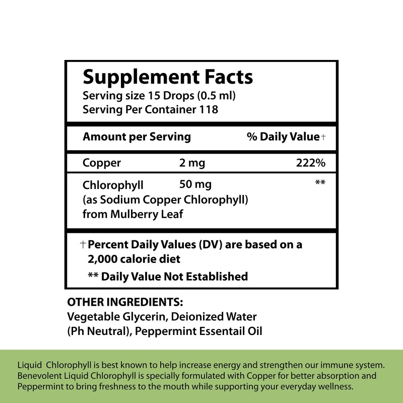 Chlorophyll Liquid Drops Manufacturer - Copper High Absorption