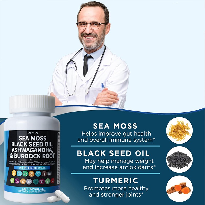 Sea Moss Capsule Manufacturer - Black Seed Oil Immunity Boost