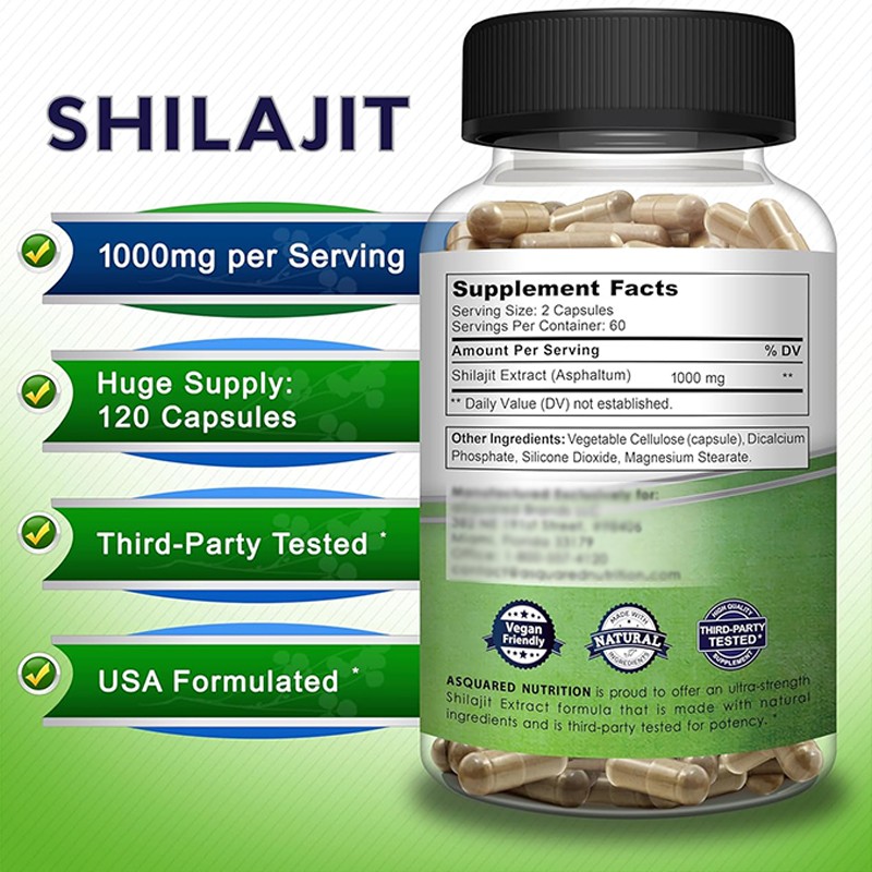 Organic Shilajit Capsules Factory - Himalayan Male Strength