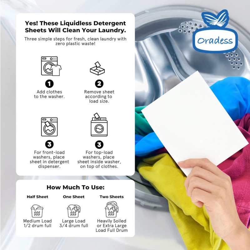 Laundry Detergent Sheets Supplier - Biodegradable Natural Fragrance Custom Logo