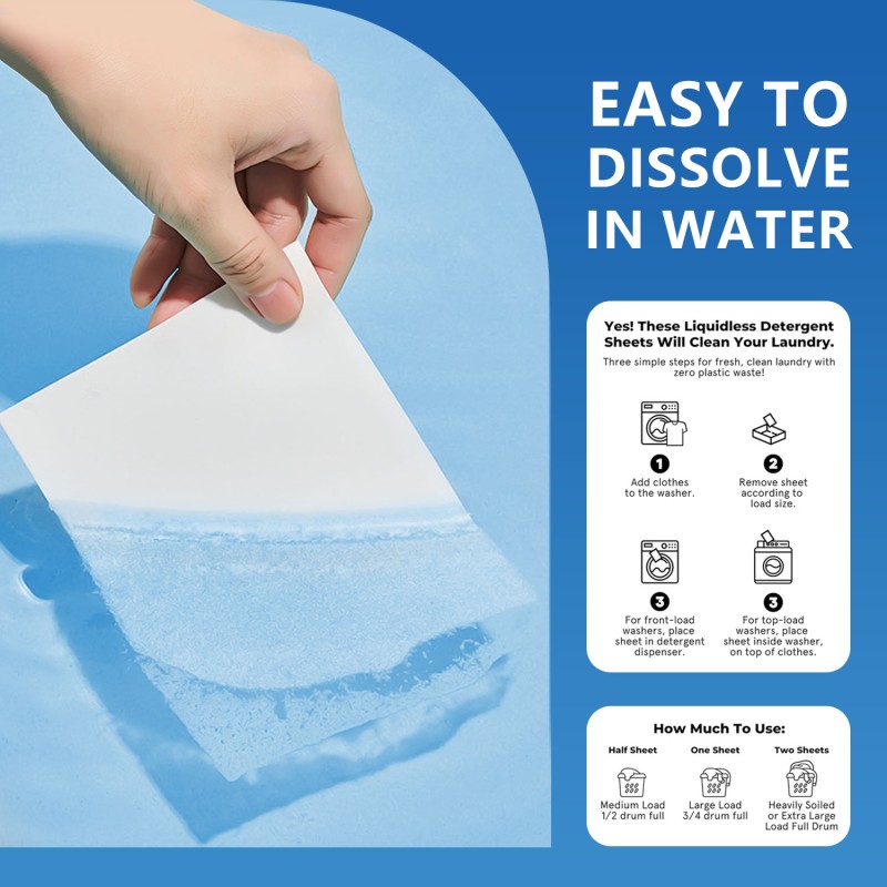 Laundry Detergent Sheets Manufacturer - Custom Logo Super Concentrated Eco Friendly