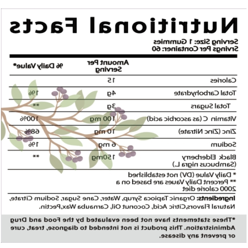 Elderberry Gummies Manufacturer - Organic Zinc Vitamin C