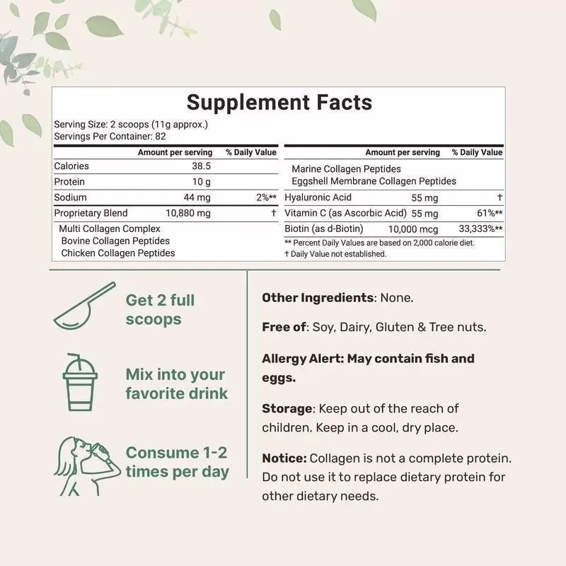 Organic Collagen Powder Factory - Vital Protein Skin