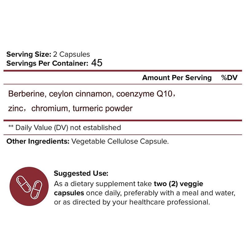 Berberine HCL Capsules Supplier - 1500mg Glucose Metabolism