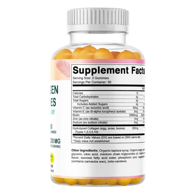 Collagen Gummies Supplier - Biotin Zinc Hair Skin