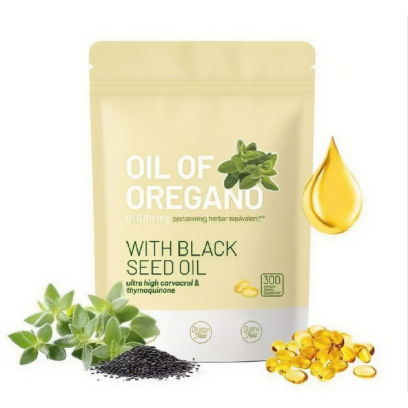 Oregano Softgel Capsules Factory - With Black Seed Oil