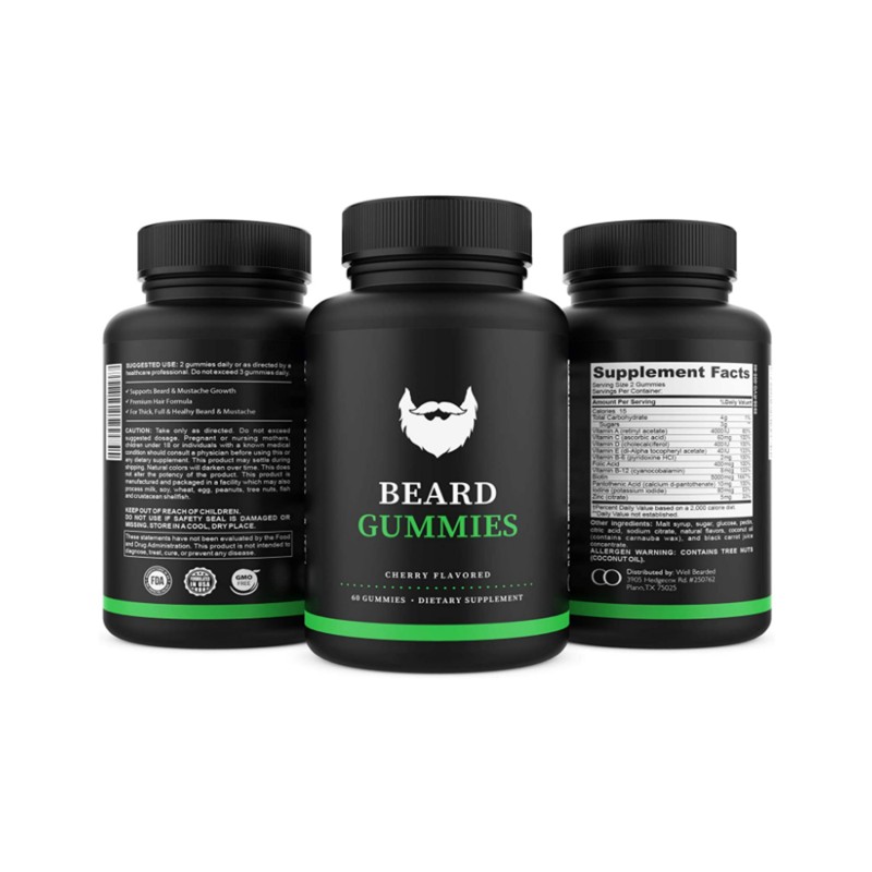 Hair Growth Gummies Supplier - Private Label 5000mcg Biotin Hair Beard Candy