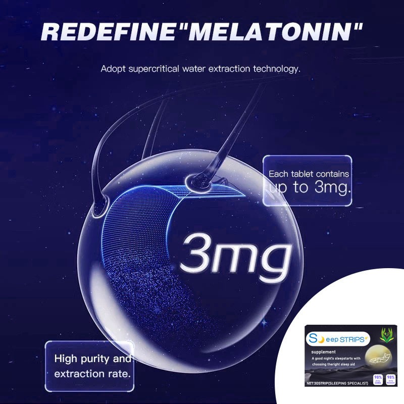 Sleep Strips Film Supplier - 3mg Melatonin GABA Boost