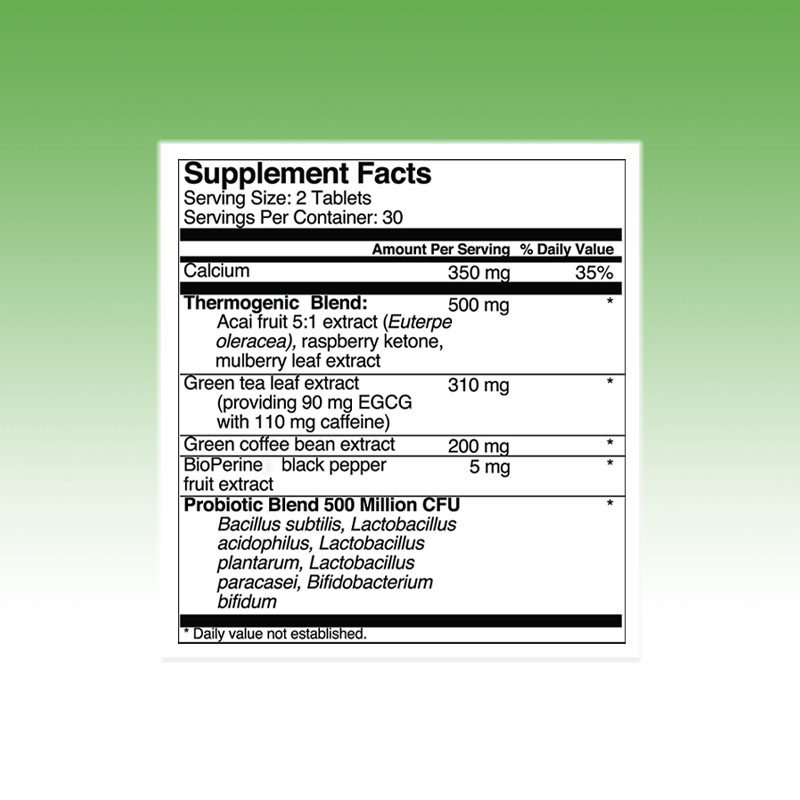 Green Tea Extract Tablets Supplier - Probiotics Weight Loss