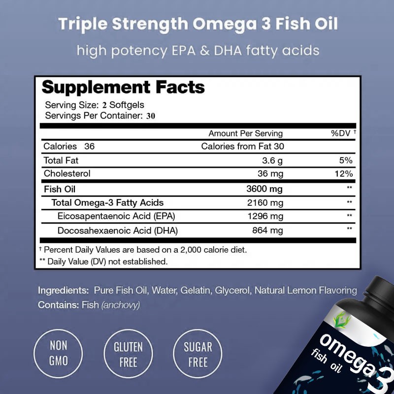 Omega 3 Fish Oil Softgels Supplier - EPA DHA Immune Heart