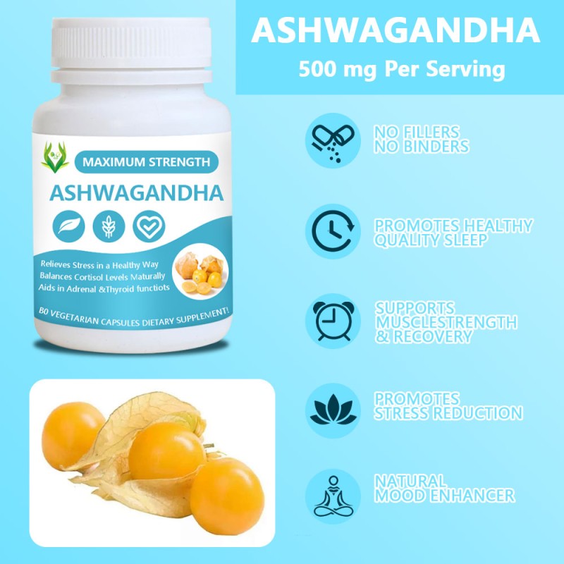 Ashwagandha Root Capsules Supplier - Withanolides Sleep Mood