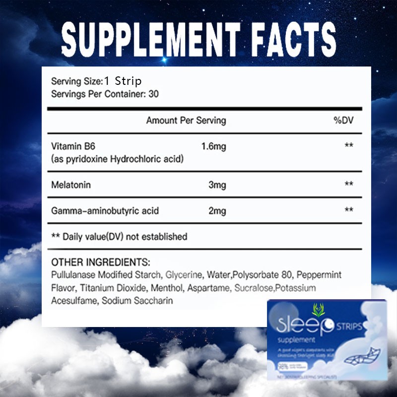 Fast Sleep Mint Film Supplier - Vitamin B6 Melatonin Deep
