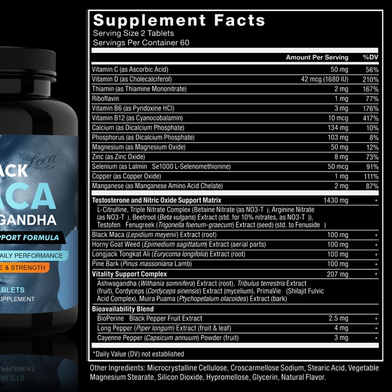Black Maca Tablets Supplier - Men's Muscle Vitality
