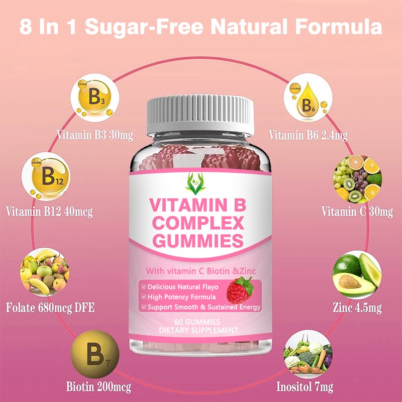 Vitamin B Complex Gummies Factory - C Zinc Folate Hair