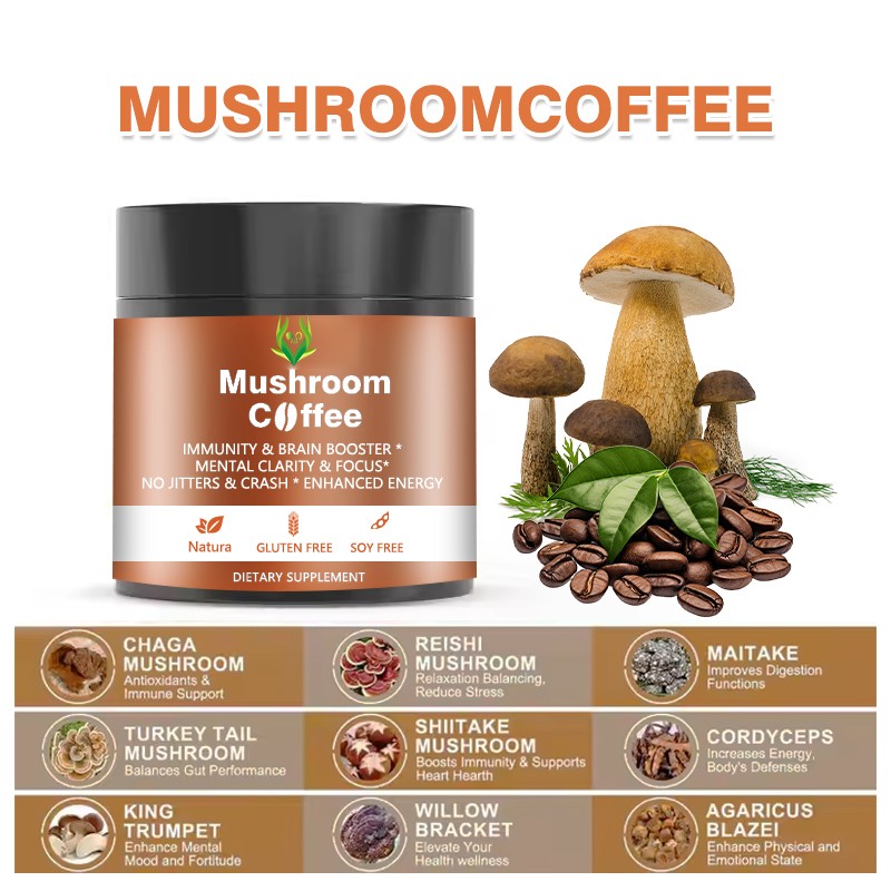 Organic Mushroom Coffee Manufacturer - Cordyceps Reishi Focus