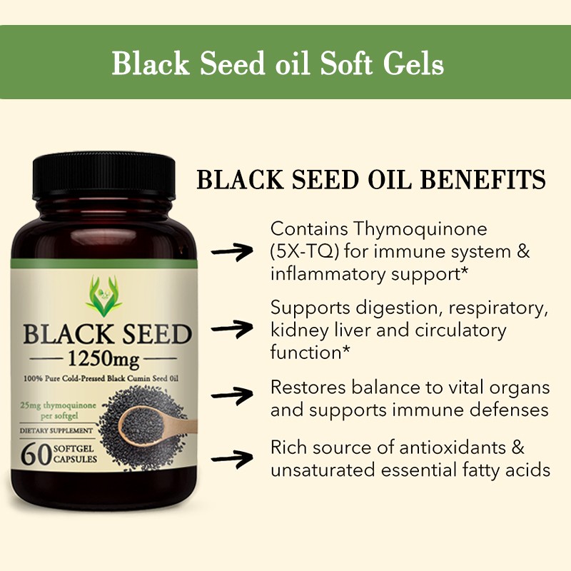 Natural Black Seed Softgels Factory - Boost Immunity Women Men