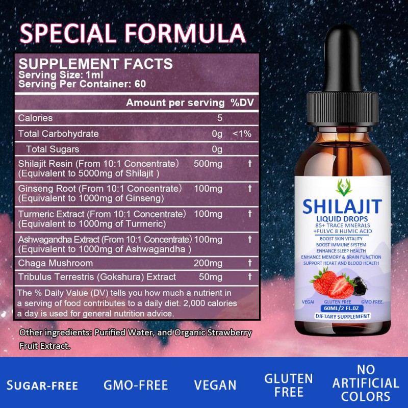 Purified Shilajit Drops Manufacturer - Fulvic Acid Extract Resin