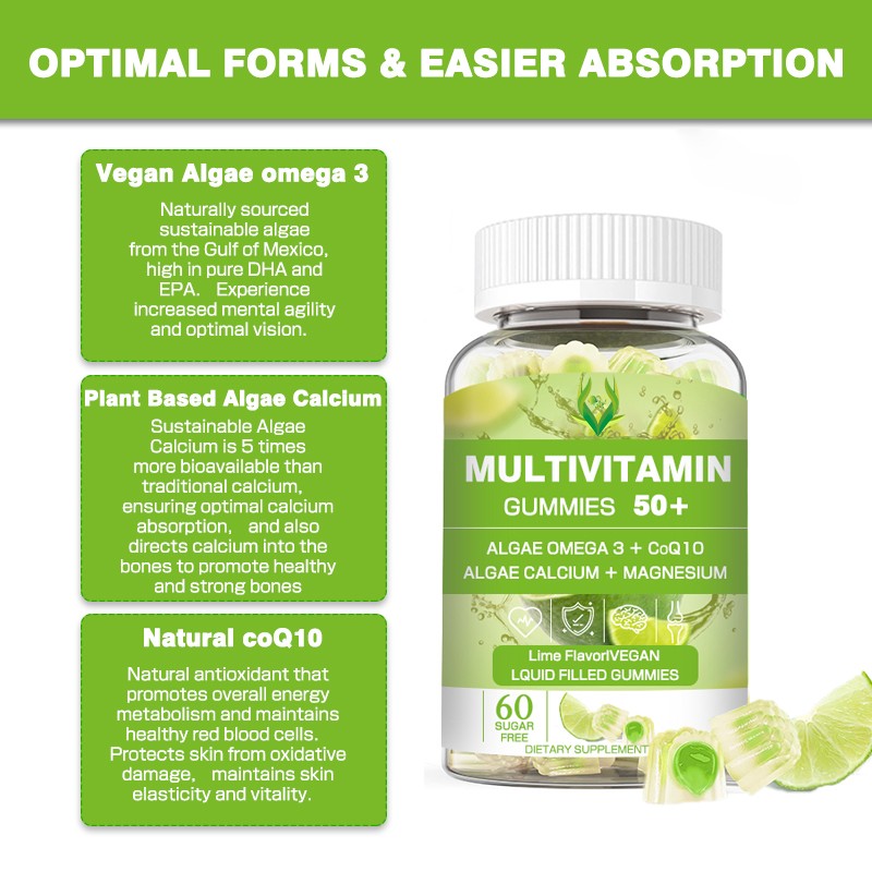 Multivitamin Gummies Supplier - 50+ Vegan Algae Omega 3