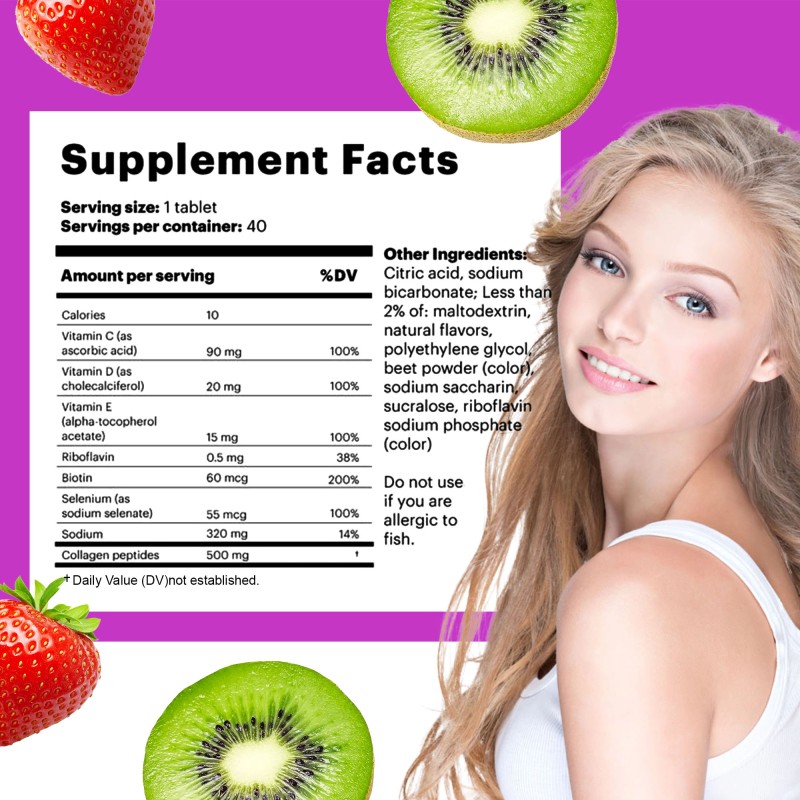 Skin Glow Effervescent Tablets Factory - Vitamin C Hyaluronic