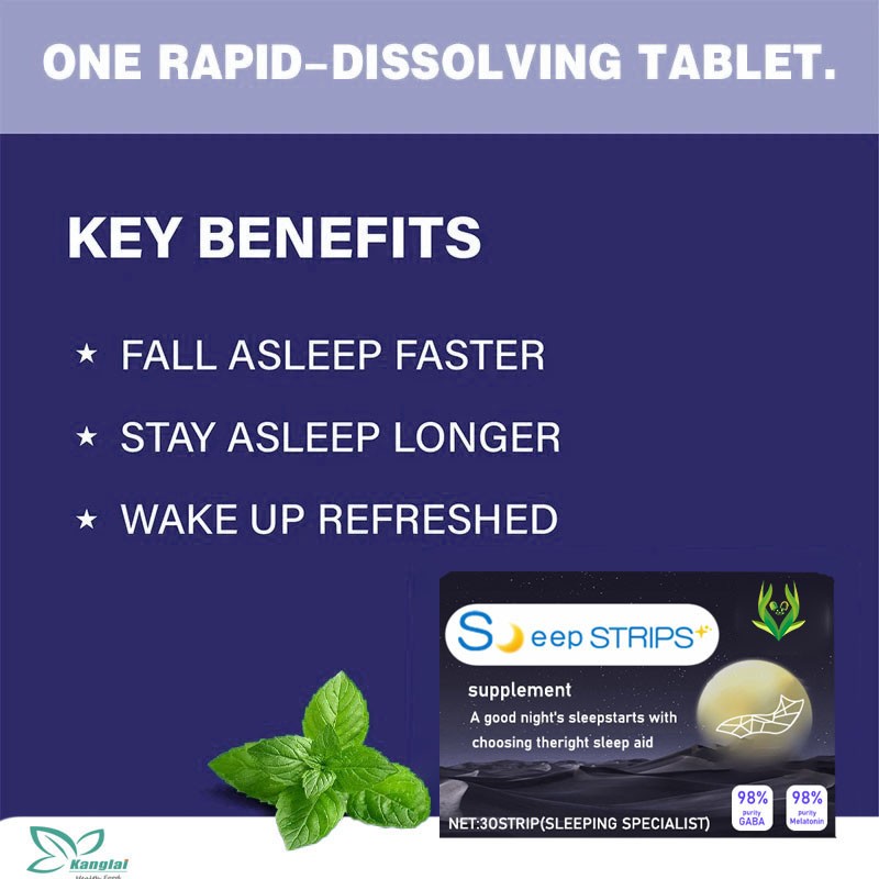 Sleep Strips Film Supplier - 3mg Melatonin GABA Boost