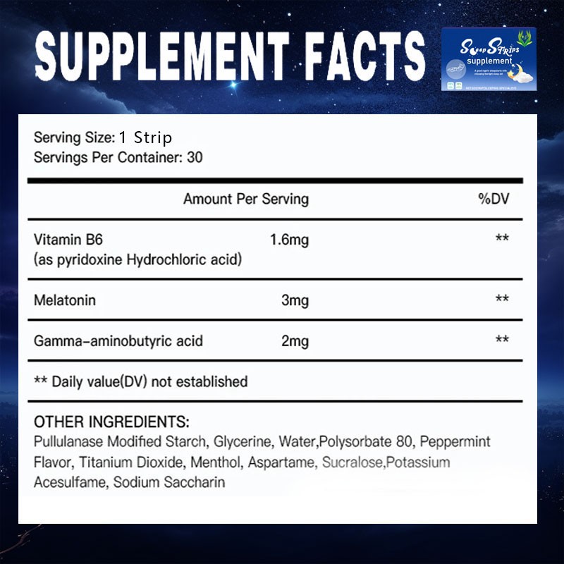 Sleep Mint Film Manufacturer - 98% GABA Relaxation Sleep