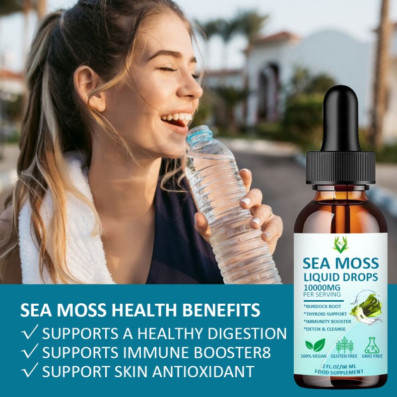 Sea Moss Liquid Drops Supplier - 60ml 10000mg Antioxidant